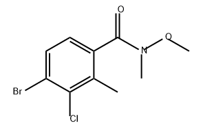 Benzamide, 4-bromo-3-chloro-N-methoxy-N,2-dimethyl- Structure