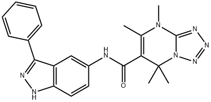 Tetrazolo[1,5-a]pyrimidine-6-carboxamide, 4,7-dihydro-4,5,7,7-tetramethyl-N-(3-phenyl-1H-indazol-5-yl)-|化合物EB-42486