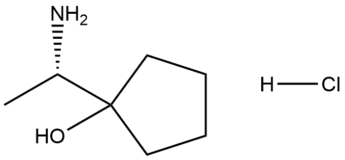 (S)-1-(1-Aminoethyl)cyclopentan-1-ol hydrochloride Struktur