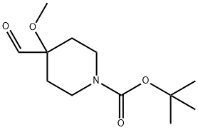 4-甲酰基-4-甲氧基哌啶-1-羧酸叔丁酯, 239073-93-9, 结构式