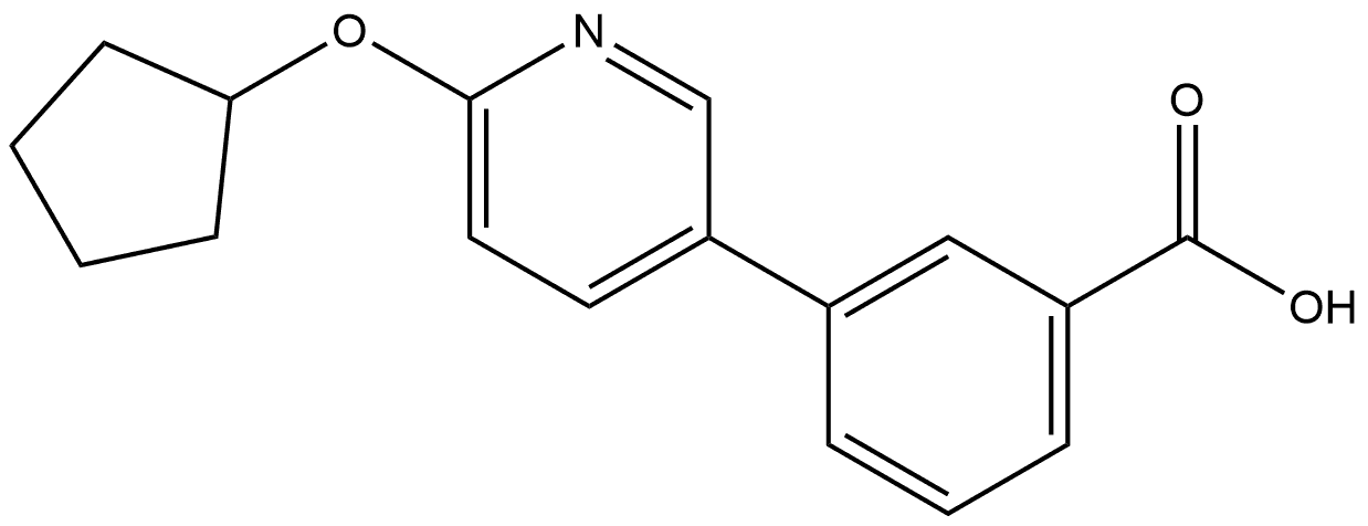3-[6-(Cyclopentyloxy)-3-pyridinyl]benzoic acid Structure