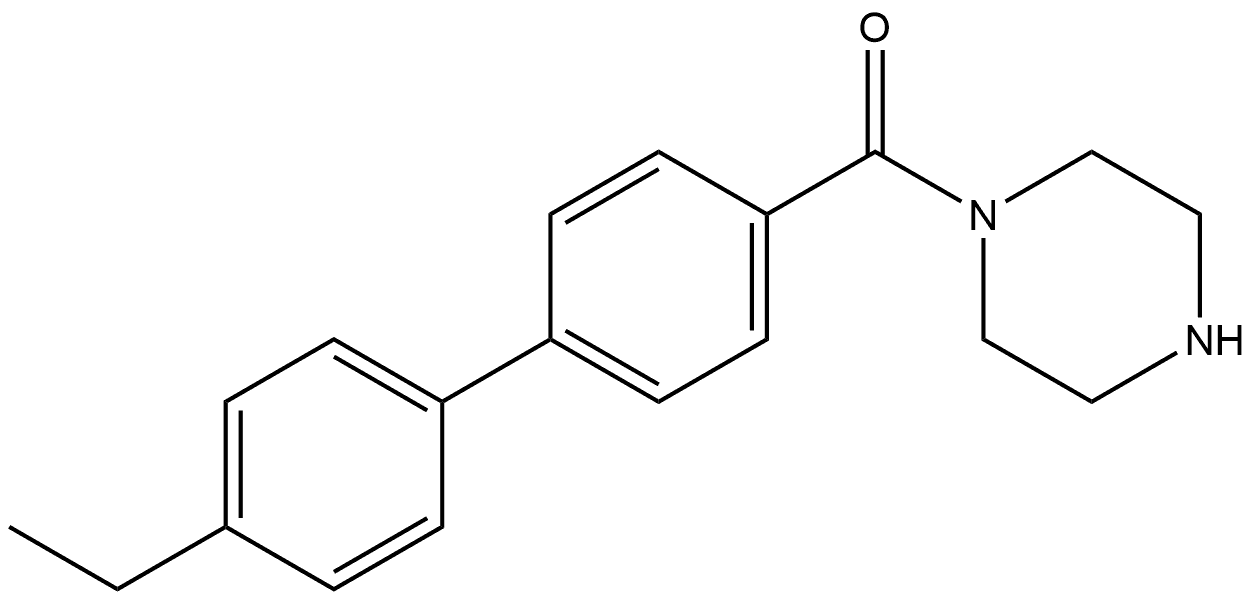 (4'-Ethyl[1,1'-biphenyl]-4-yl)-1-piperazinylmethanone Struktur