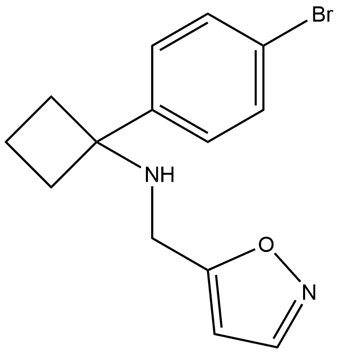 1-(4-溴苯基)-N-(异噁唑-5-基甲基)环丁胺,2391860-28-7,结构式