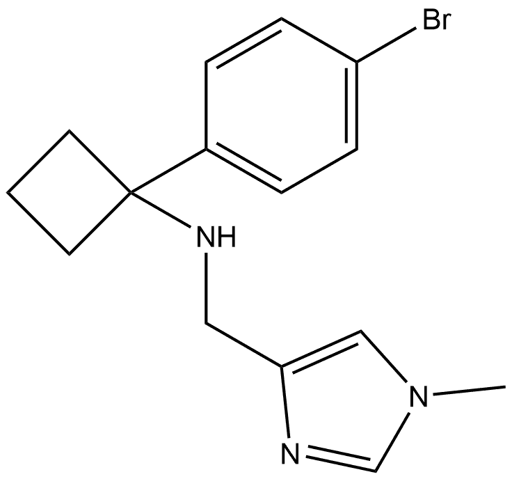 1-(4-溴苯基)-N-((1-甲基-1H-咪唑-4-基)甲基)环丁胺,2391885-78-0,结构式
