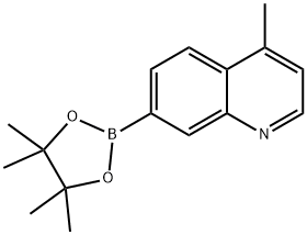 Quinoline, 4-methyl-7-(4,4,5,5-tetramethyl-1,3,2-dioxaborolan-2-yl)- Structure