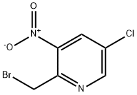 Pyridine, 2-(bromomethyl)-5-chloro-3-nitro- Structure