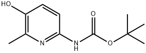 Carbamic acid, N-(5-hydroxy-6-methyl-2-pyridinyl)-, 1,1-dimethylethyl ester Struktur