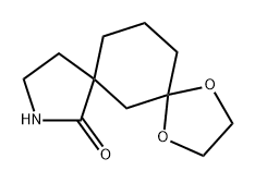 1,4-Dioxa-9-azadispiro[4.1.4.3]tetradecan-8-one 化学構造式