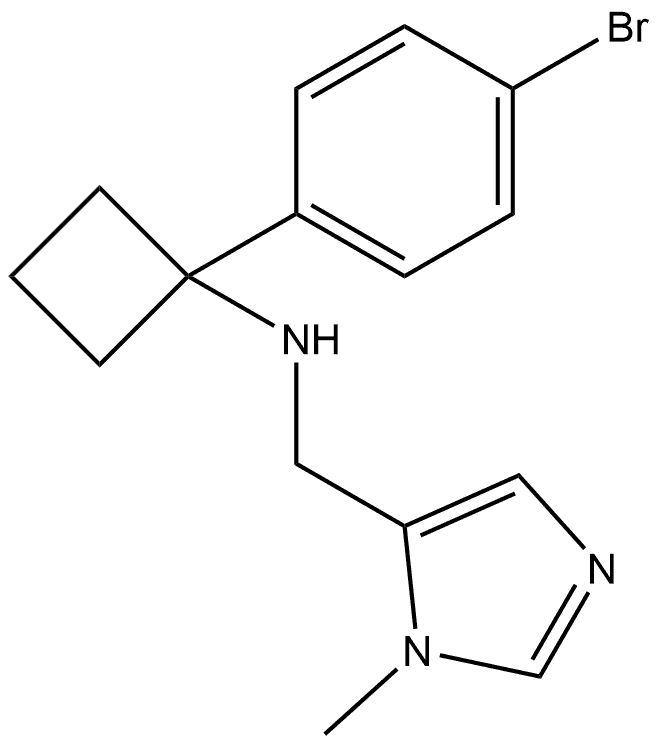 1-(4-溴苯基)-N-((1-甲基-1H-咪唑-5-基)甲基)环丁胺,2394551-24-5,结构式