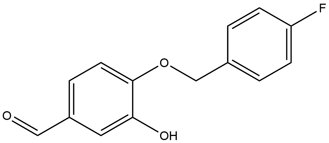 4-[(4-Fluorophenyl)methoxy]-3-hydroxybenzaldehyde Structure