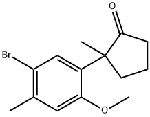 23963-91-9 Cyclopentanone, 2-(5-bromo-2-methoxy-4-methylphenyl)-2-methyl-