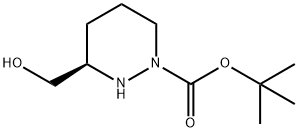 1(2H)-Pyridazinecarboxylic acid, tetrahydro-3-(hydroxymethyl)-, 1,1-dimethylethyl ester, (3R)-,2396429-39-1,结构式