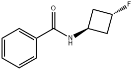 N-[(1r,3r)-3-fluorocyclobutyl]benzamide, trans Struktur