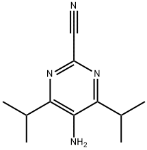 2-Pyrimidinecarbonitrile, 5-amino-4,6-bis(1-methylethyl)- 化学構造式