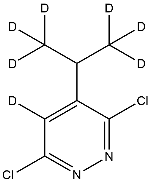 3,6-Dichloro-4-(propan-2-yl6)pyridazine-5-d1-1,1,1,3,3,3-d6 Struktur