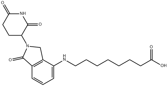 Octanoic acid, 8-[[2-(2,6-dioxo-3-piperidinyl)-2,3-dihydro-1-oxo-1H-isoindol-4-yl]amino]- Structure