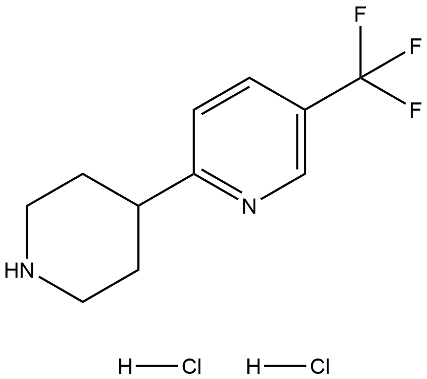 2-(Piperidin-4-yl)-5-(trifluoromethyl)pyridine (dihydrochloride) 化学構造式