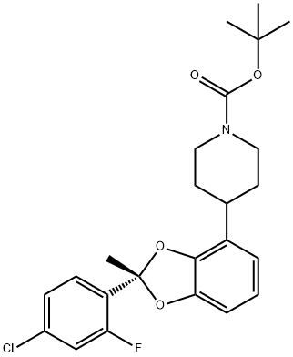 1-Piperidinecarboxylic acid, 4-[(2S)-2-(4-chloro-2-fluorophenyl)-2-methyl-1,3-benzodioxol-4-yl]-, 1,1-dimethylethyl ester|