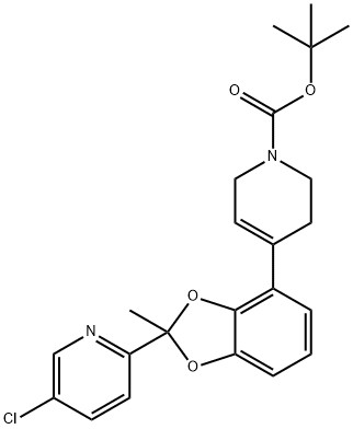 2-[4-(1-BOC-1,2,3,6-四氢-4-吡啶基)-2-甲基苯并[D][1,3]二噁茂-2-基]-5-氯吡啶 结构式