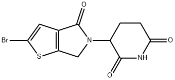 3-(2-溴-4-氧代-4,6-二氢-5H-噻吩并[2,3-C]吡咯-5-基)哌啶-2,6-二酮,2402713-37-3,结构式