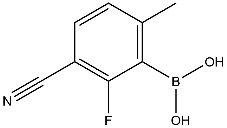 B-(3-Cyano-2-fluoro-6-methylphenyl)boronic acid Structure