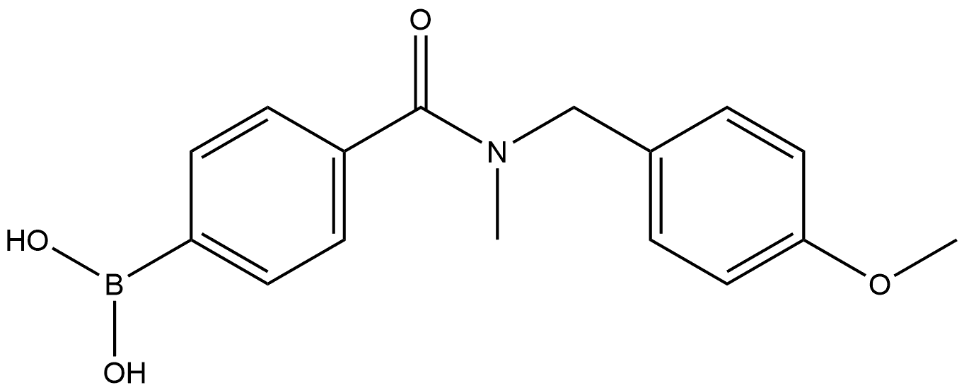 B-[4-[[[(4-Methoxyphenyl)methyl]methylamino]carbonyl]phenyl]boronic acid,2403610-66-0,结构式