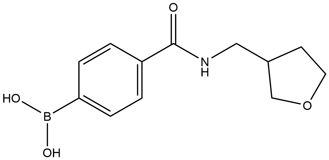 B-[4-[[[(Tetrahydro-3-furanyl)methyl]amino]carbonyl]phenyl]boronic acid 结构式