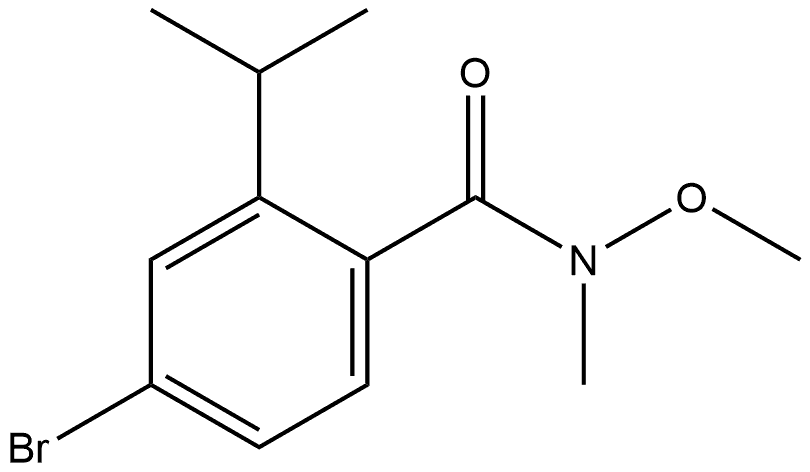 4-Bromo-N-methoxy-N-methyl-2-(1-methylethyl)benzamide Structure