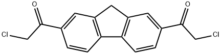 Ethanone, 1,1'-(9H-fluorene-2,7-diyl)bis[2-chloro- 结构式