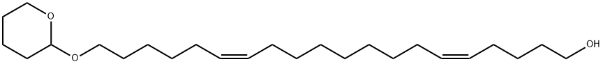 5,14-Eicosadien-1-ol, 20-[(tetrahydro-2H-pyran-2-yl)oxy]-, (5Z,14Z)- Structure