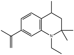 Quinoline, 1-ethyl-1,2,3,4-tetrahydro-2,2,4-trimethyl-7-(1-methylethenyl)- 化学構造式