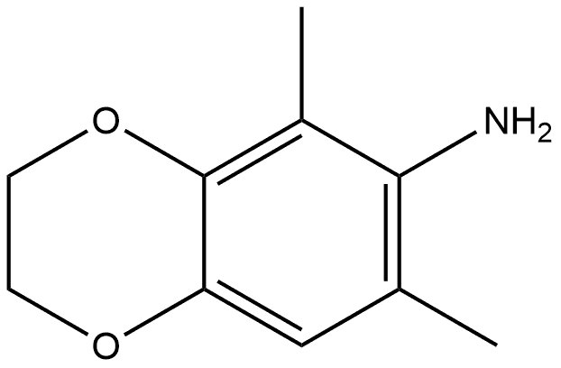 5,7-Dimethyl-2,3-dihydrobenzo[b][1,4]dioxin-6-amine Struktur