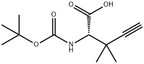 (2S)-2-[[(1,1-Dimethylethoxy)carbonyl]amino]-3,3-dimethyl-4-pentynoic acid Structure