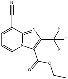 Ethyl 8-cyano-2-(trifluoromethyl)imidazo[1,2-a]pyridine-3-carboxylate,2407339-58-4,结构式