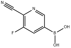 Boronic acid, B-(6-cyano-5-fluoro-3-pyridinyl)- Structure