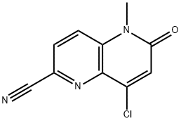 1,5-Naphthyridine-2-carbonitrile, 8-chloro-5,6-dihydro-5-methyl-6-oxo- Struktur