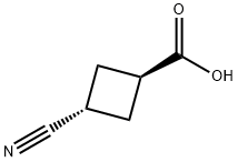 Cyclobutanecarboxylic acid, 3-cyano-, trans- Struktur