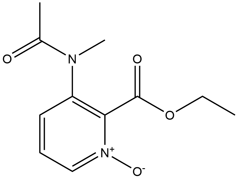 2-(乙氧基羰基)-3-(N-甲基乙酰氨基)吡啶-1-氧化物,2407905-40-0,结构式