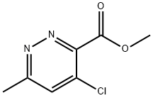 3-Pyridazinecarboxylic acid, 4-chloro-6-methyl-, methyl ester Struktur