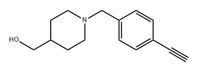 4-Piperidinemethanol, 1-[(4-ethynylphenyl)methyl]- Struktur