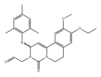 2H-Pyrimido[6,1-a]isoquinoline-3(4H)-acetaldehyde, 9-ethoxy-6,7-dihydro-10-methoxy-4-oxo-2-[(2,4,6-trimethylphenyl)imino]-,2408153-39-7,结构式