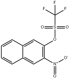 Methanesulfonic acid, 1,1,1-trifluoro-, 3-nitro-2-naphthalenyl ester Structure