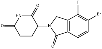 3-(5-溴-4-氟-1-氧异喹啉-2-基)哌啶-2,6-二酮 结构式