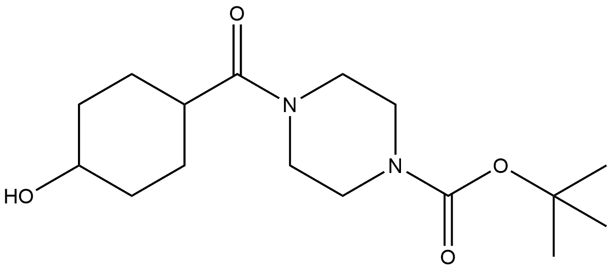 tert-butyl 4-(4-hydroxycyclohexane-1-carbonyl)piperazine-1-carboxylate Structure