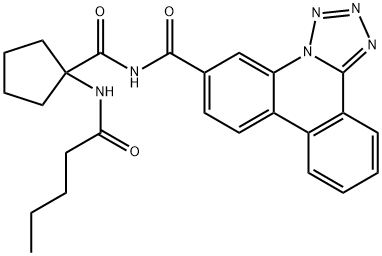 2408624-51-9 Tetrazolo[1,5-f]phenanthridine-6-carboxamide, N-[[1-[(1-oxopentyl)amino]cyclopentyl]carbonyl]-