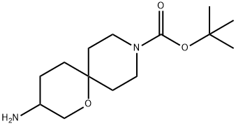 tert-butyl 3-amino-1-oxa-9-azaspiro[5.5]undecane-9-carboxylate Struktur