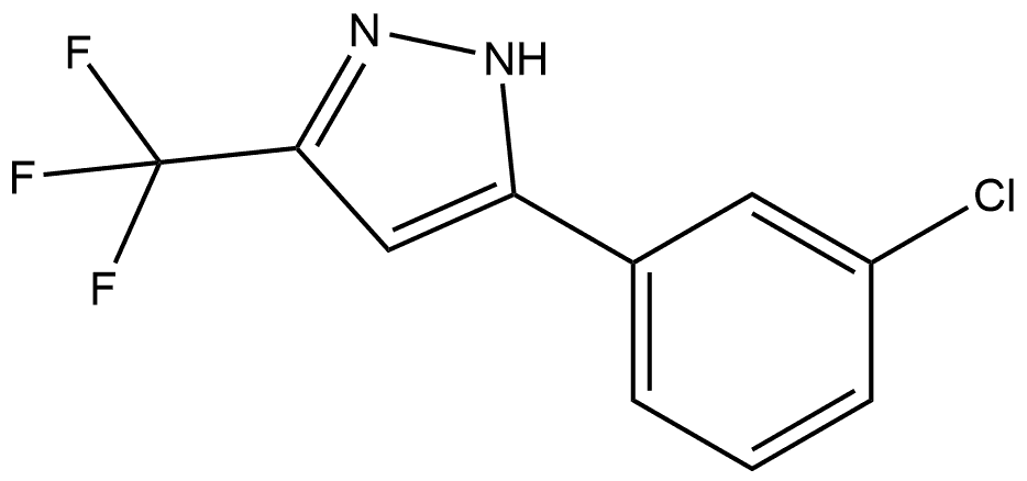 5-(3-Chlorophenyl)-3-(trifluoromethyl)-1H-pyrazole,2408886-35-9,结构式