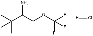 2-Butanamine, 3,3-dimethyl-1-(trifluoromethoxy)-, hydrochloride (1:1) 化学構造式