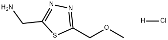 1,3,4-Thiadiazole-2-methanamine, 5-(methoxymethyl)-, hydrochloride (1:1) Struktur