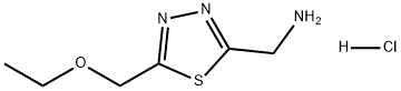 1,3,4-Thiadiazole-2-methanamine, 5-(ethoxymethyl)-, hydrochloride (1:1) Struktur